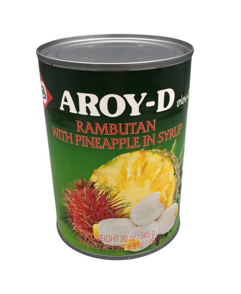 Rambutan mit Ananas in Syrup, Aroy-D, 565g