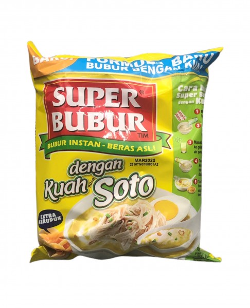 Bubur Instan Beras Asli rasa Soto, 46g