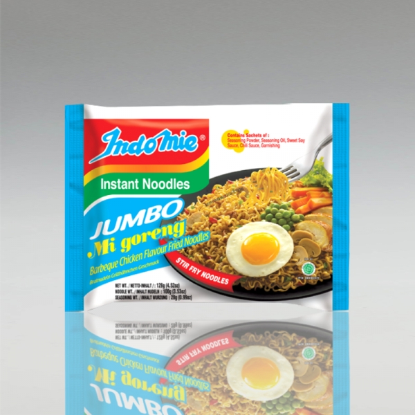 1 Karton (24 Stück) Indomie JUMBO Mi Goreng Rasa Ayam Panggang