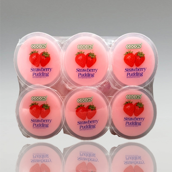 Erdbeer Jelly Pudding, Cocon, 6x80g