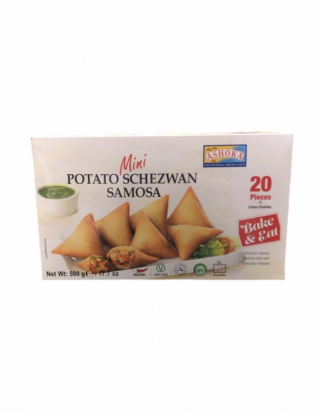Mini Samosa Kartoffel Teigtaschen, 20 Stück + Grünes Chtuney, 500g (Versand nur in Deutschland)